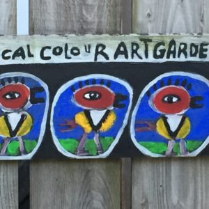 Local Colour Art Garden hand-painted sign by Carol Wood